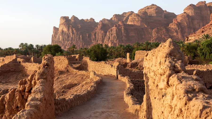 Oasis Adventure in Alula - Date Palms, Citrus Trees, and Restored Farms