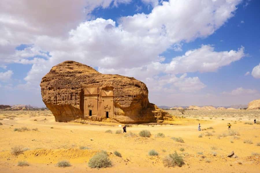 Visiting The Incredible Heritage Site Hegra in AlUla - The Winter Park meeting point and the trip into Hegra